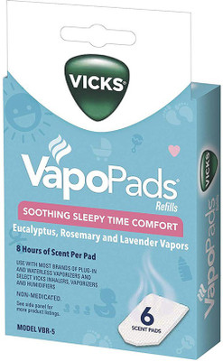 

Vicks Sleepytime Waterless Vaporizer Scent Pads Rosemary, Lavender and Eucalyptus Scented Vapor Pad Plaster & Patch(6 Patches)
