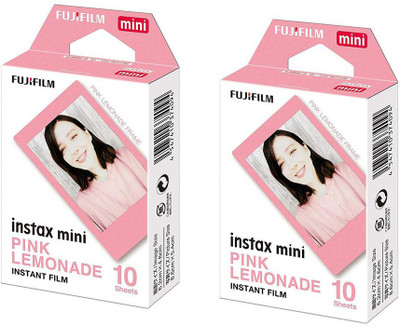 

Fujifilm Instax Mini Pink Lemonade 20 Shots Instant Film Roll(Yes 800 ISO Pack of 2)