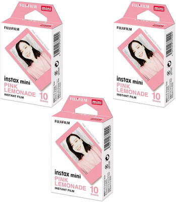 

Fujifilm Instax Mini Pink Lemonade (10X3) 30 Shots Instant Film Roll(Yes 800 ISO Pack of 3)