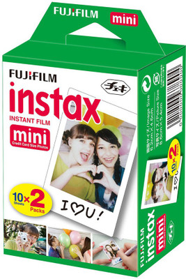 

Fujifilm Instax Mini 20 Shots with 5 Colored Frames and 20 Colorful Sticker Instant Film Roll(Yes 800 ISO Pack of 3)