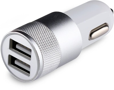 VibeX 17 W Turbo Car Charger(Silver, With USB Cable)