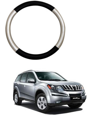 AYW Steering Cover For Mahindra XUV(Silver, Black, Leather)
