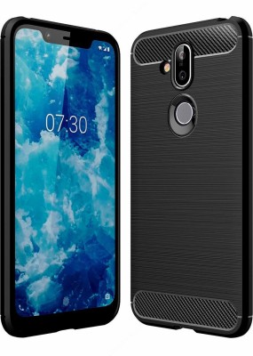 Bodoma Back Cover for Nokia 8.1 Hybrid(Black, Shock Proof, Silicon, Pack of: 1)