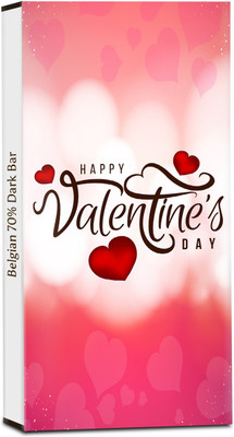 

Chocholik Valentines Day Gift - Happy Valentine's Day Sweatheart - 70% Dark Belgium Chocolate Bars(100 g)