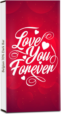 

Chocholik Valentines Day Gift - Love You Forever - 70% Dark Belgium Chocolate Bars(100 g)