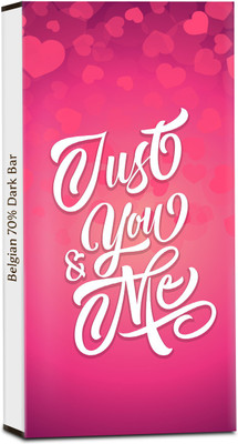

Chocholik Valentines Day Gift - Just You And Me - 70% Dark Belgium Chocolate Bars(100 g)