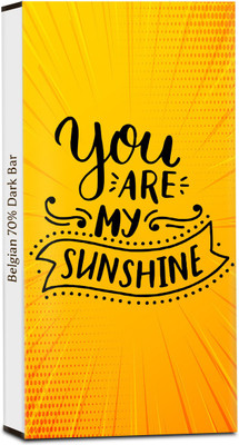

Chocholik Valentines Day Gift - You Are My Sunshine - 70% Dark Belgium Chocolate Bars(100 g)