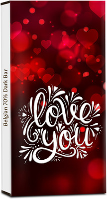 

Chocholik Valentines Day Gift - Just a Little Something to Sweeten Your Valentine - 70% Dark Belgium Chocolate Bars(100 g)