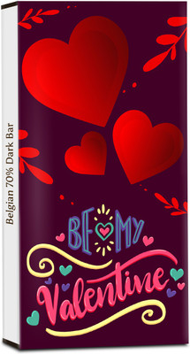 

Chocholik Valentines Day Gift - Be My Valentine Forever - 70% Dark Belgium Chocolate Bars(100 g)