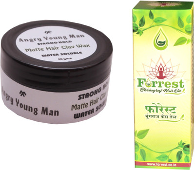 

Angry Young Man Hair Wax & Bhringraj Hair Oil(Set of 2)