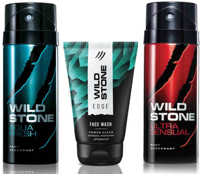 

Wild Stone Edge Facewash, Aqua Fresh and Ultra Sensual(Set of 3)