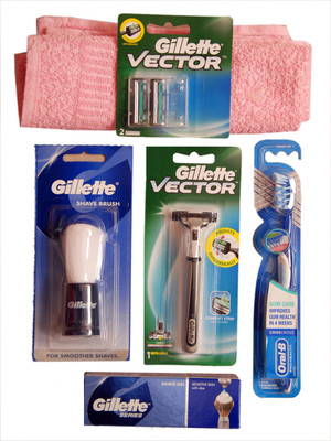 

Gillette VECTOR FACE TOWEL GROOMING COMBO KIT(Set of 6)