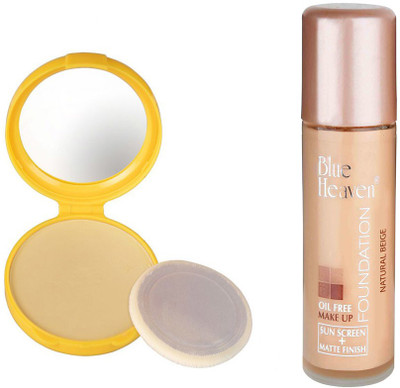 

Blue Heaven Effect Compact Powder &Oil Free Foundation combo kit(Set of 2)
