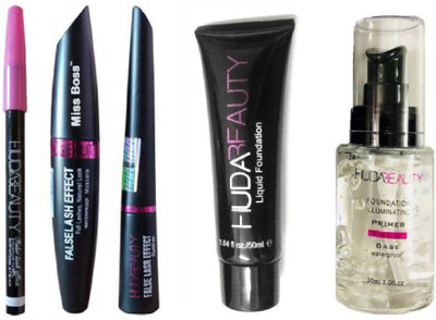 

Miss Boss Mascara & Liquid Eyeliner & Eyebrow Pencil (Set of 3) With Matte Foundation & Transparent Primer(Set of 3)