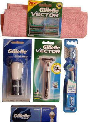

Gillette VECTOR FACE TOWEL GROOMING KIT COMBO(Set of 6)