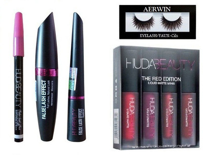 

aerwin Eyelash And 3 In 1 And Red Edition(Set of 8)