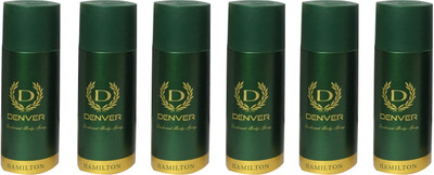

Denver GREEN (PACK OF 6) Body Spray - For Men & Women(165 ml, Pack of 6)