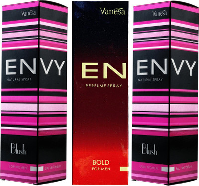 

Envy Bold 60ml 1 pc. & Blush 60ml 2 pcs. Pack of 3 Perfume Body Spray - For Men & Women(180 ml, Pack of 3)