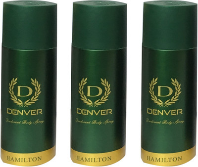

Denver GREEN (PACK OF 3) Body Spray - For Men & Women(165 ml, Pack of 3)