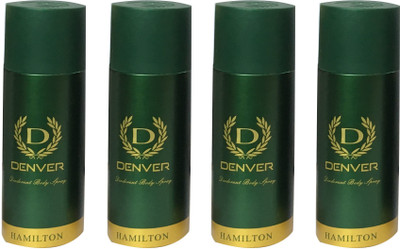 

Denver GREEN (PACK OF 4) Body Spray - For Men & Women(165 ml, Pack of 4)