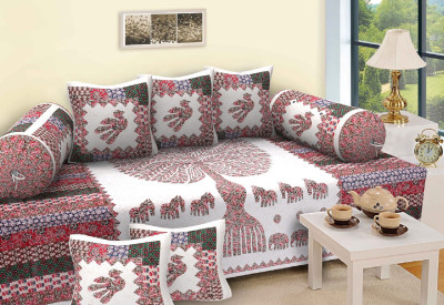 Nanki's Cotton Abstract Diwan Set(Multicolor)