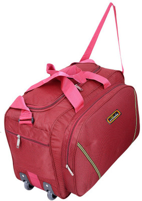 

Inte Enterprises (Expandable) (Expandable) Waterproof Polyester Lightweight Luggage Travel 40 L Duffel Bag with 2 Wheels Travel Duffel Bag(Red)