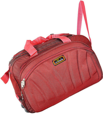 

Inte Enterprises (Expandable) (Expandable) Waterproof Polyester Lightweight Luggage Travel 40 L Duffel Bag with 2 Wheels Travel Duffel Bag(Red)