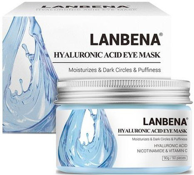 

LANBENA Hyaluronic Acid Eye Mask (NICOTINAMIDE + VITAMIN C) - Moisturizing and Dark Circle & Puffiness Reduction around Eye Contour(90 g)