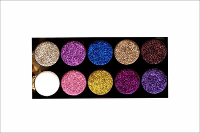 

Glitter 10 Colors Shimmer Eyeshadow For Bridal &Party 25 g(Gold)