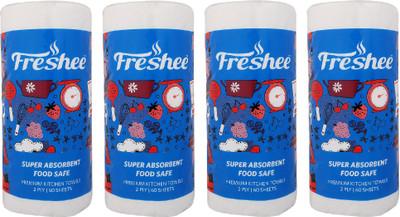 

Freshee 60 Sheet Kitchen Towel Tissue made with 100% virgin fibre that offer fresh and hygienic experience(Pack of 4)