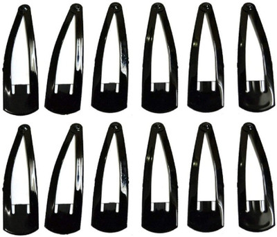 

Maahal Daily Use Black Metal Triangular Tic Tac Hair Clips for Girls and Women (Pack of 12) Hair Accessories Tic Tac Clip(Black)