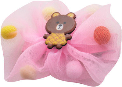 

Jewelz Baby Pink net teddy baby hair clip Hair Clip(Multicolor)