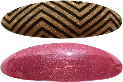 

Shreya Collection Combo of 2 Multicolour Glitter Sparkly Hair Ponytail Barrette Clutcher Clip Alligator Buckle Hair Clip(Multicolor)