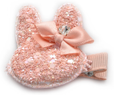 

Jewelz Peach sequined bunny hair clip for kids Hair Clip(Multicolor)