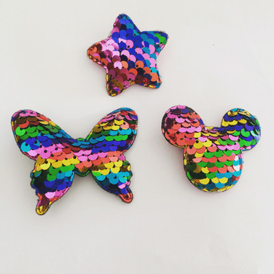 

SNS Fashions colorful sequins butterfly, mickey face and star hair clips combo Hair Clip(Multicolor)