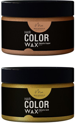 

MEN DESERVE Combo of Hair Color Wax (Metallic Gold 60ml and Metallic Copper 60ml) Hair Wax(60 ml)