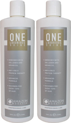 

AMAZON KERATIN ONE ANTI-FRIZZ KERATIN TREATMENT- 473 ML PACK OF TWO(946 ml)