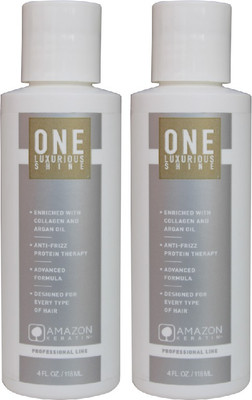 

AMAZON KERATIN ONE ANTI-FRIZZ KERATIN TREATMENT- 118 ML PACK OF TWO(236 ml)