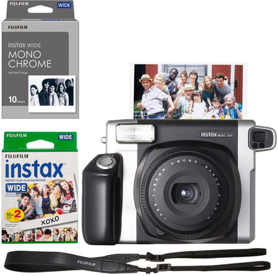 

Fujifilm Wide 300 Camera with Monochrome and Instax Wide Film 30 Shots Instant Camera(Black)