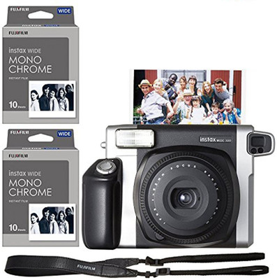 Fujifilm Wide 300 with Monochrome Film 20 Shots Instant Camera(Black)