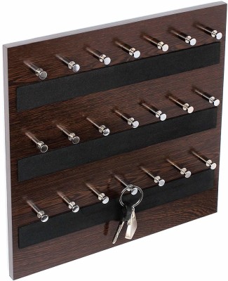 HOUZIE Key Hold - Wall Mounted Key Chain Holder Board Wood Key Holder(21 Hooks)