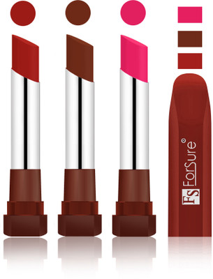 

Forsure Brown, Wine, Rose Pink Velvet Matte Lipsticks(Brown, Wine, Rose Pink)