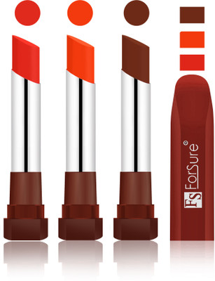 

Forsure Beach Nude, Bright REd, Wine Velvet Matte Lipsticks(Beach Nude, Bright REd, Wine)