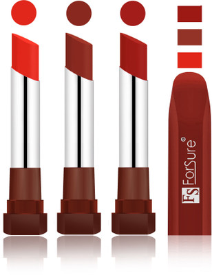 Forsure Beach Nude, Chocolate, Brown Velvet Matte Lipsticks(Beach Nude, Chocolate, Brown)
