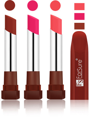 

Forsure Chocolate, Rose Pink, Peach Velvet Matte Lipsticks(Chocolate, Rose Pink, Peach)
