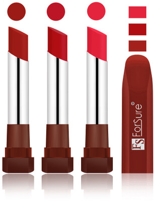

Forsure Brown, Bright Red, Baby Pink Velvet Matte Lipsticks(Brown, Bright Red, Baby Pink)