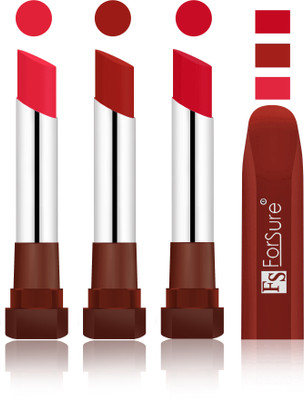 

Forsure Baby Pink, Brown, Red Velvet Matte Lipsticks(Baby Pink, Brown, Red)