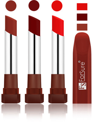 Forsure Chocolate, Dark Maroon, Romantic Red Velvet Matte Lipsticks(Chocolate, Dark Maroon, Romantic Red)