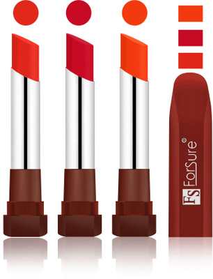 Forsure Beach Nude, Red, Bright Red Velvet Matte Lipsticks(Beach Nude, Red, Bright Red)