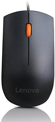 Lenovo KBMICEBO Wired Ambidextrous Optical Mouse(USB 2.0, Black)